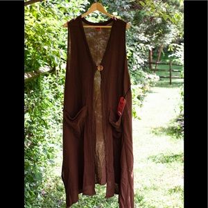 Oh My Gauze! Blouse / Vest NWT